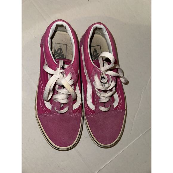 Unisex Vans Old Skool Classic Hot pink Pink White Womens 7.5 Mens 6 - Picture 2 of 10